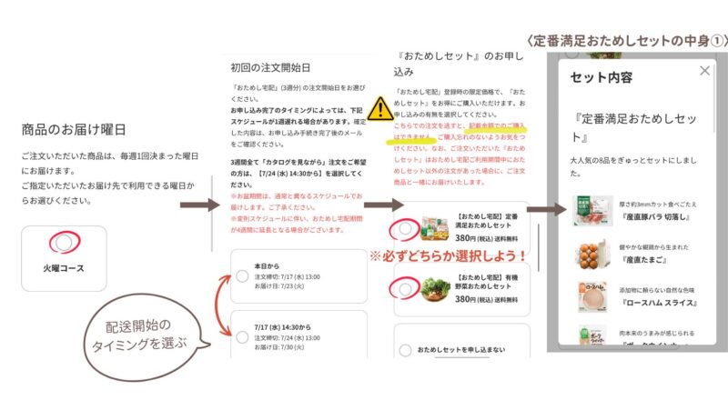 おためし宅配申込み