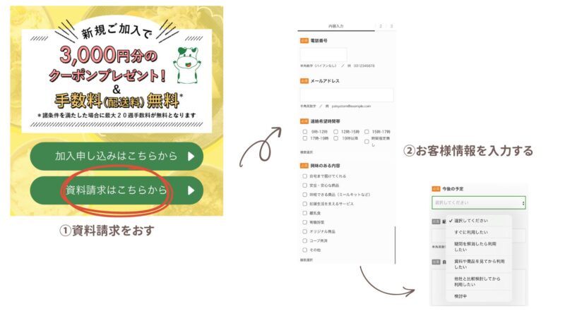 パルシステムの資料請求方法