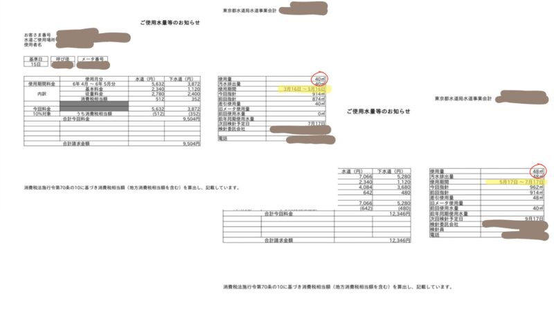 水道料金の比較